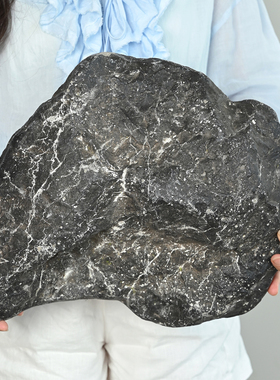 仿真玻璃钢石头黑山石装饰摆件