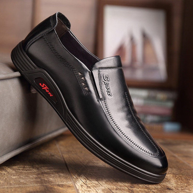 2025新款真皮男鞋商务休闲豆豆鞋头层牛皮驾车鞋软底软面透气中年,淘宝优惠券,粉丝福利购,淘宝优惠卷