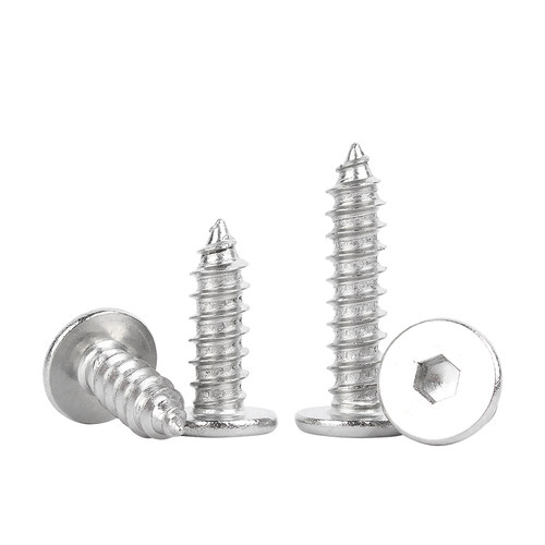 304不锈钢扁平头内六角自攻螺丝薄头家具螺钉自攻丝木螺丝钉M2-M8 - 图3