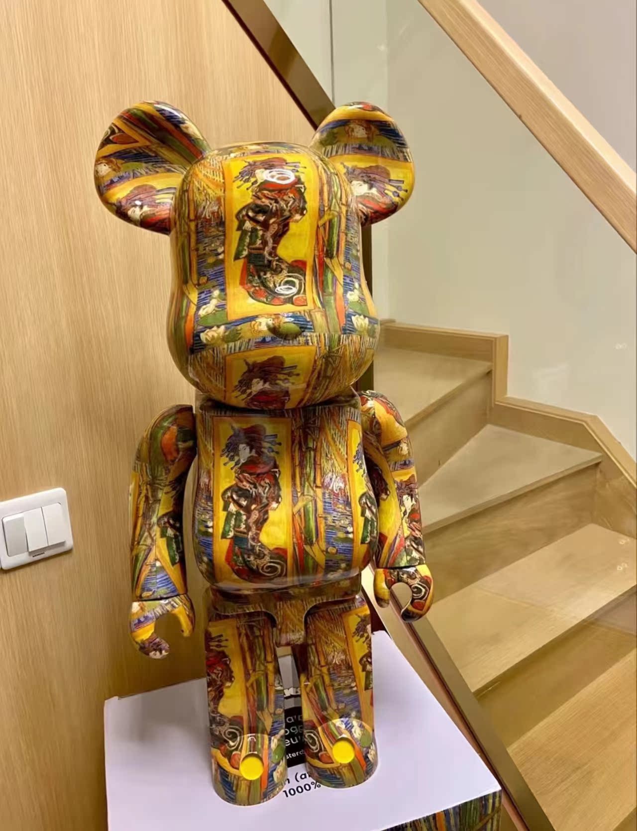 bearbrick400%暴力熊积木熊梵高熊星空手办客厅摆件潮玩偶公仔 - 图2