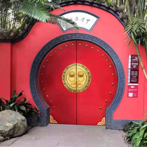 Customize the moon door Chinese Courtyard Iron Art Door Round Arches Round the door Soostyle emblems door to the door