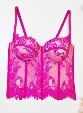 Women's padded tube top undershirt黑色蕾丝性感背心外穿