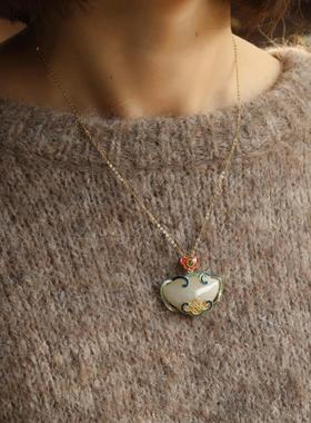 小众设计精致如意平安锁珐琅彩