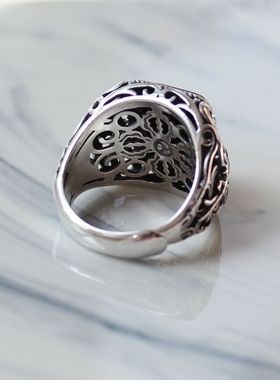 原创玛瑙复古个性时尚百搭戒指