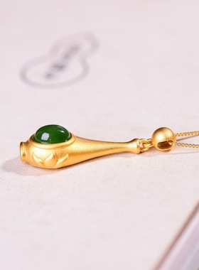 饰品配件吉祥宝瓶吊坠扣复古宫廷风吊坠项链女款小众设计气质百搭