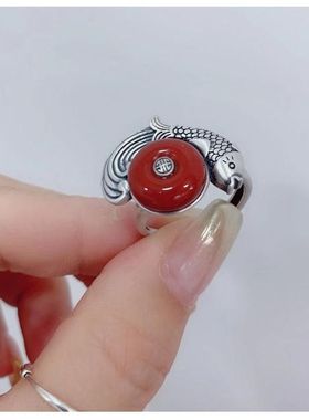 玉石福鱼开口时尚设计师款夸张平