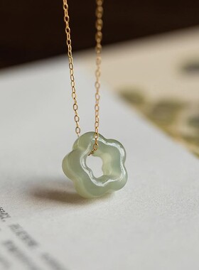 复古梅花锁骨链挂坠女款吊坠项链