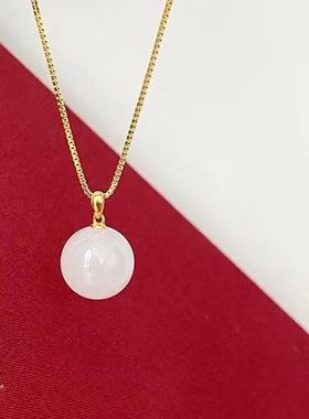 圆珠小巧转运锁骨链创意设计简约风吊坠项链送女朋友的礼物 浪漫