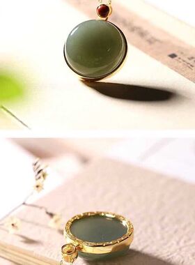 圆环宫廷复古典雅项链女士旗袍汉服吊坠小众设计气质百搭吊坠项链