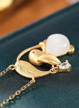 金枝玉兔生肖兔子吊坠锁骨链时尚