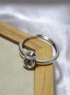 女款钱袋招财镀银活口戒指