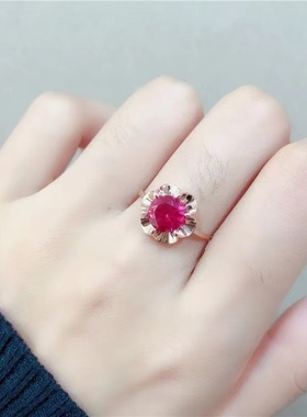 小众设计红宝戒指环精致时尚气质