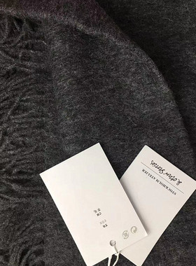 现货正品宽STORIES羊毛流苏围巾
