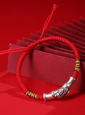 纯足银手链一鸣惊人高初中生好运