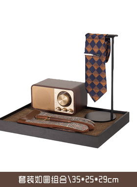 老钱风装饰品摆件样板间衣帽间意式轻奢男士西服外套上衣软装