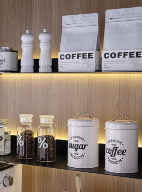 奶油风咖啡主题咖啡机软装摆件搭配样板房餐边柜售楼部水吧区饰品