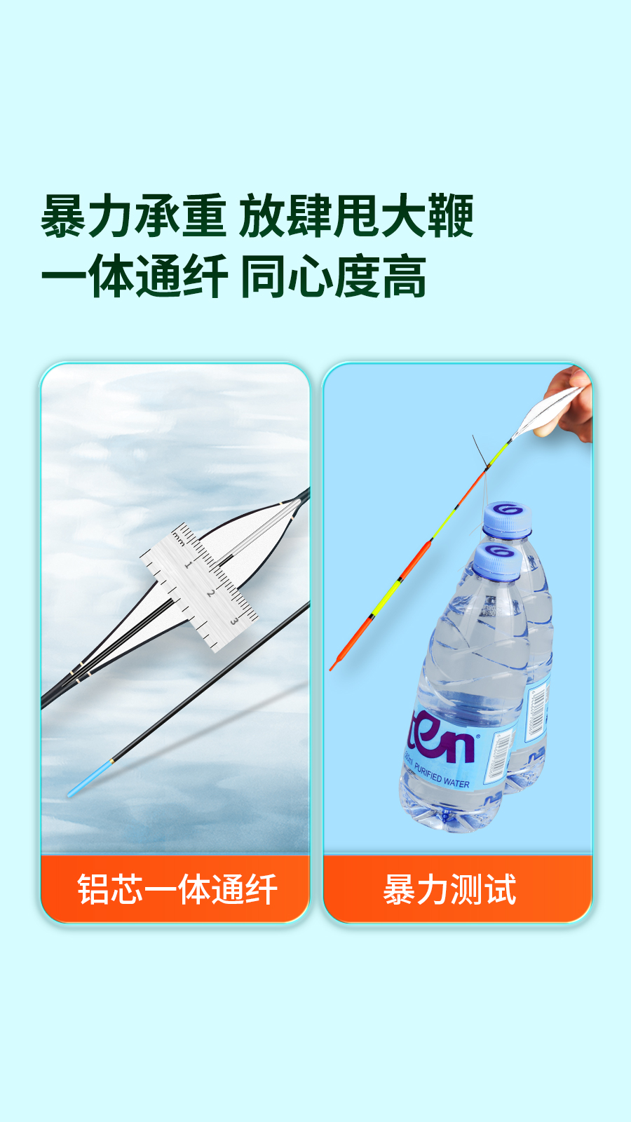 川泽鲢鳙浮漂鱼漂加粗尾超醒目高灵敏漂手竿远投大物专用纳米浮标 - 图1