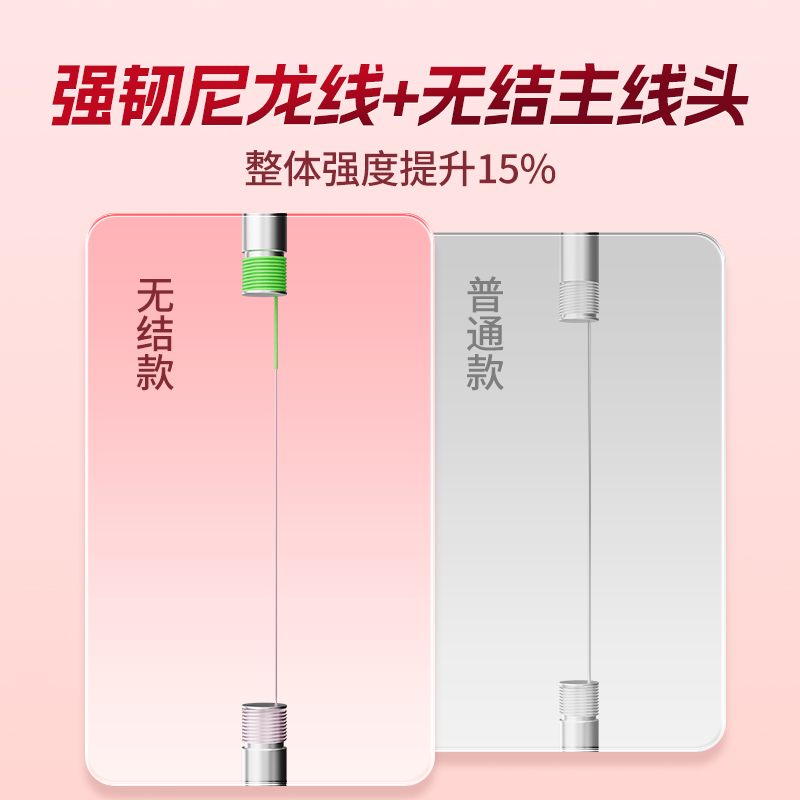 川泽线组鱼线套装日本进口鱼线主线成品尼龙线强拉力鱼线无结线组 - 图1