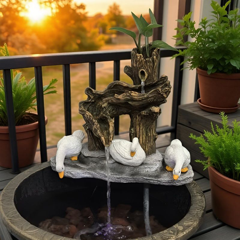 庭院花园鱼缸鱼池循环水造景装饰摆件流水喷泉景观水池增氧,淘宝优惠券,粉丝福利购,淘宝优惠卷