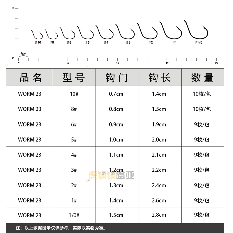 DECOY日本胜一wacky倒钓钩曲柄直柄钩worm5/17/23/144路亚钓鱼钩 - 图2