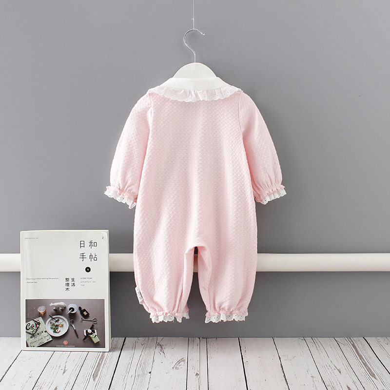 2020年天静秋季新款粉色小樱桃爬服 允哲衬衫