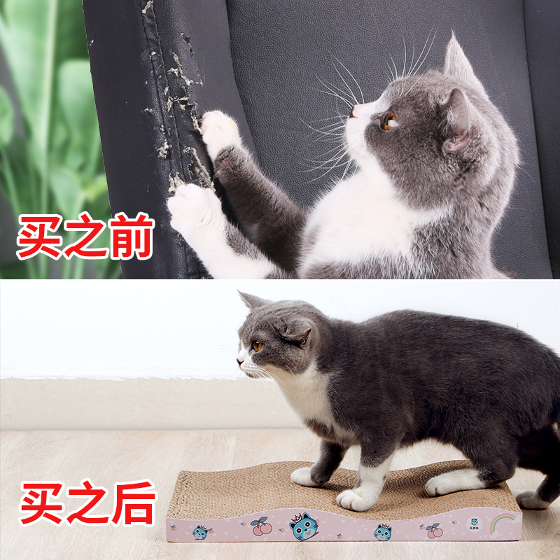 猫抓板磨爪器猫爪板瓦楞纸猫抓垫猫咪玩具磨抓板猫窝猫咪用品包邮 - 图2