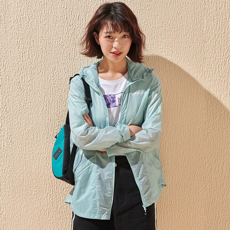 探路者美妙专卖店探路者防晒衣女夏季新款户外防紫外线薄款透气皮肤衣长袖外套0