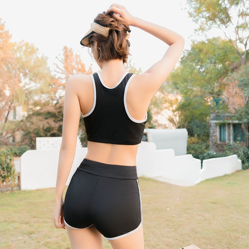 Раздельный купальник, спортивный брендовый комплект для школьников, 3 предмета, по фигуре