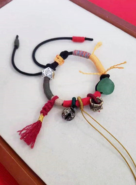 女款棉线民族风藏式福字手绳红绳