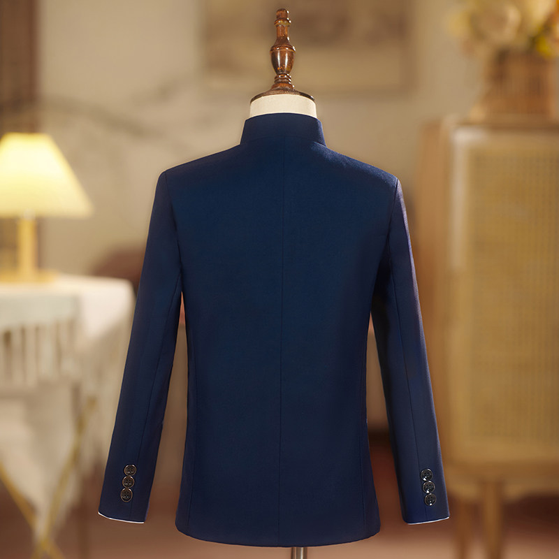 儿童新年中式西装中山装男童拜年主持人礼服国风演出表演刺绣国潮,淘宝优惠券,粉丝福利购,淘宝优惠卷