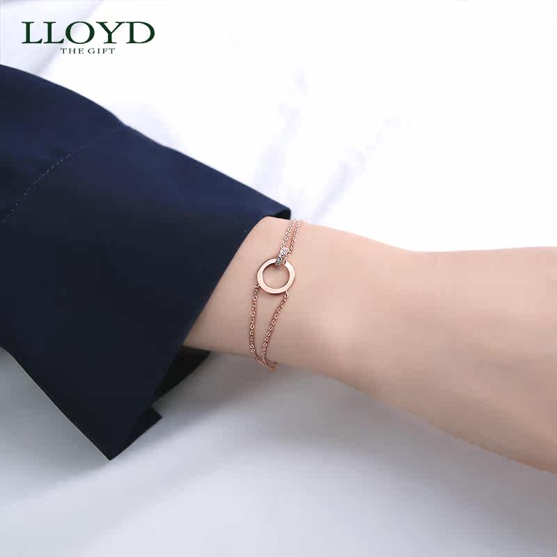 lloyd官方正品14k金锆石镶嵌手链 UnitedSupply海外手链