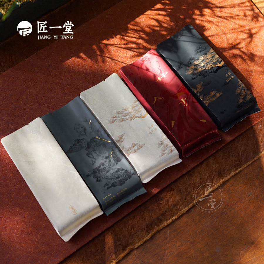 匠一堂散茶岩茶蚕丝浅泡袋烫金茶叶空泡袋公版蚕丝触感泡袋,淘宝优惠券,粉丝福利购,淘宝优惠卷