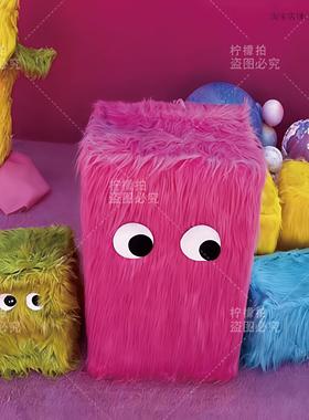 网红长毛绒公仔装饰摆件