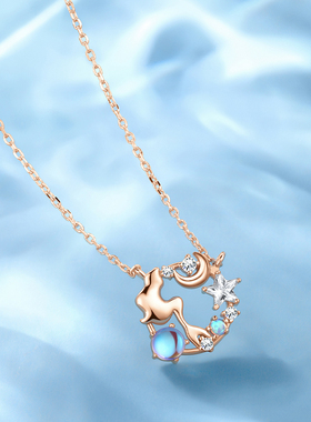 迪士尼新款倾城之恋锁骨链纯银不易过敏小众轻奢唯美浪漫女款项链