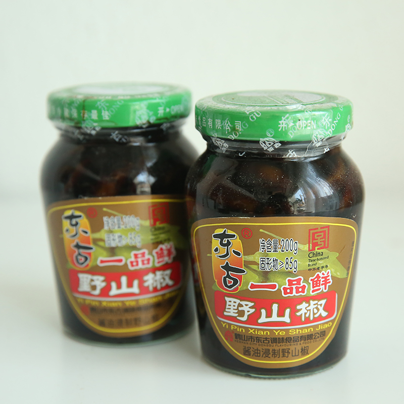 东古一品鲜野山椒 酱油泡野山椒 酱油泡椒 特辣辣椒 拌饭菜200g - 图0