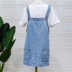 Váy denim dây đeo mùa hè Hàn Quốc mới dành cho nữ sinh viên thời trang sling thường lỏng lẻo - váy đầm đầm hở lưng váy đầm