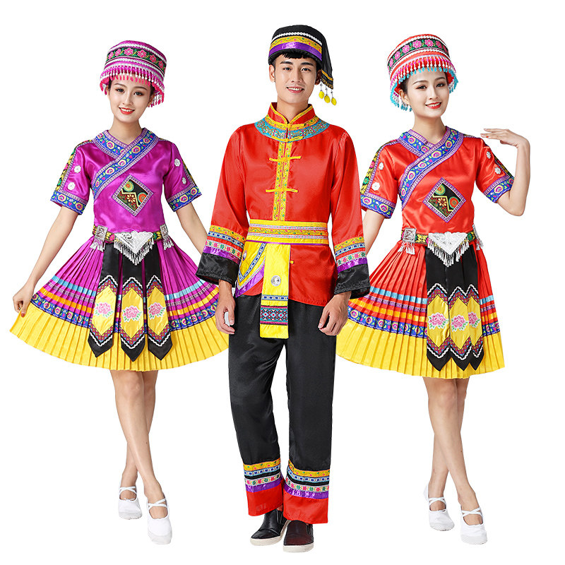 壮族族女云南瑶白瑶族土家族舞蹈服 莎朵韵民族服装/舞台装