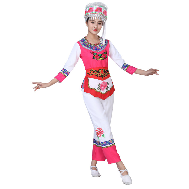 新款白族成人男女五朵金花舞蹈 莎朵韵民族服装/舞台装