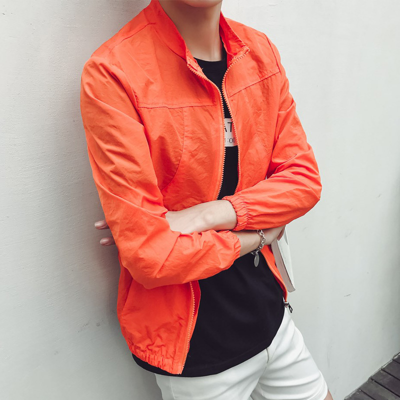 2024春夏秋季防晒衣服男士外套薄款夹克韩版修身帅气外衣棒球衣服 - 图2