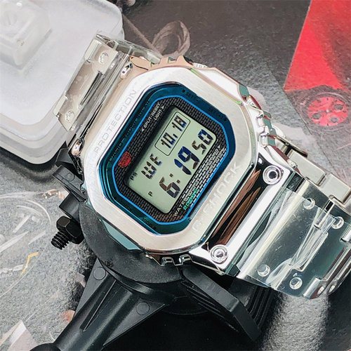 卡西欧50周年限定 GSHOCK金属方块手表男太阳能小金块 GMW-B5000 - 图2