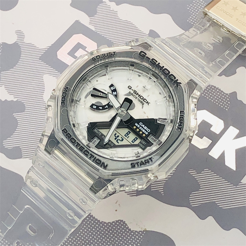 卡西欧40周年限定 GSHOCK冰川金透明手表GA-2140 DWE-5640RX - 图0