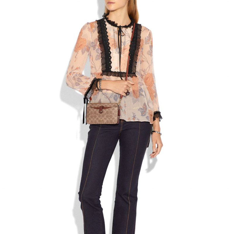 coach /蔻驰2020年新款帆布斜挎包 KeanGlobal海外女士包袋