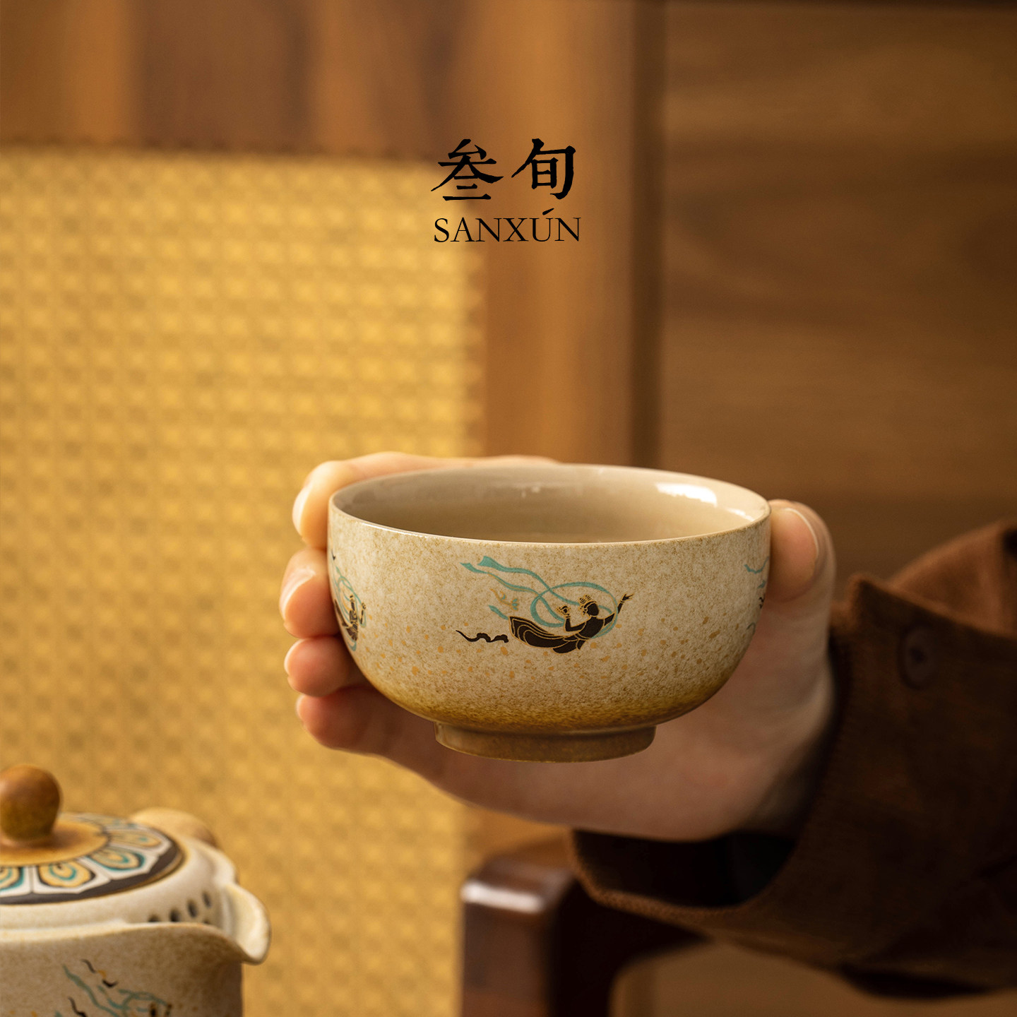 叁旬敦煌文创快客杯便携式包户外旅行一人独饮小茶具套装2026新款,淘宝优惠券,粉丝福利购,淘宝优惠卷