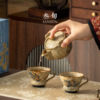 Thirty-year-old blue and white flint red dragon and phoenix Kung Fu tea set 2026 new teapot and tea cup high-end gift for leaders