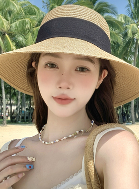 海边沙滩度假大檐太阳帽