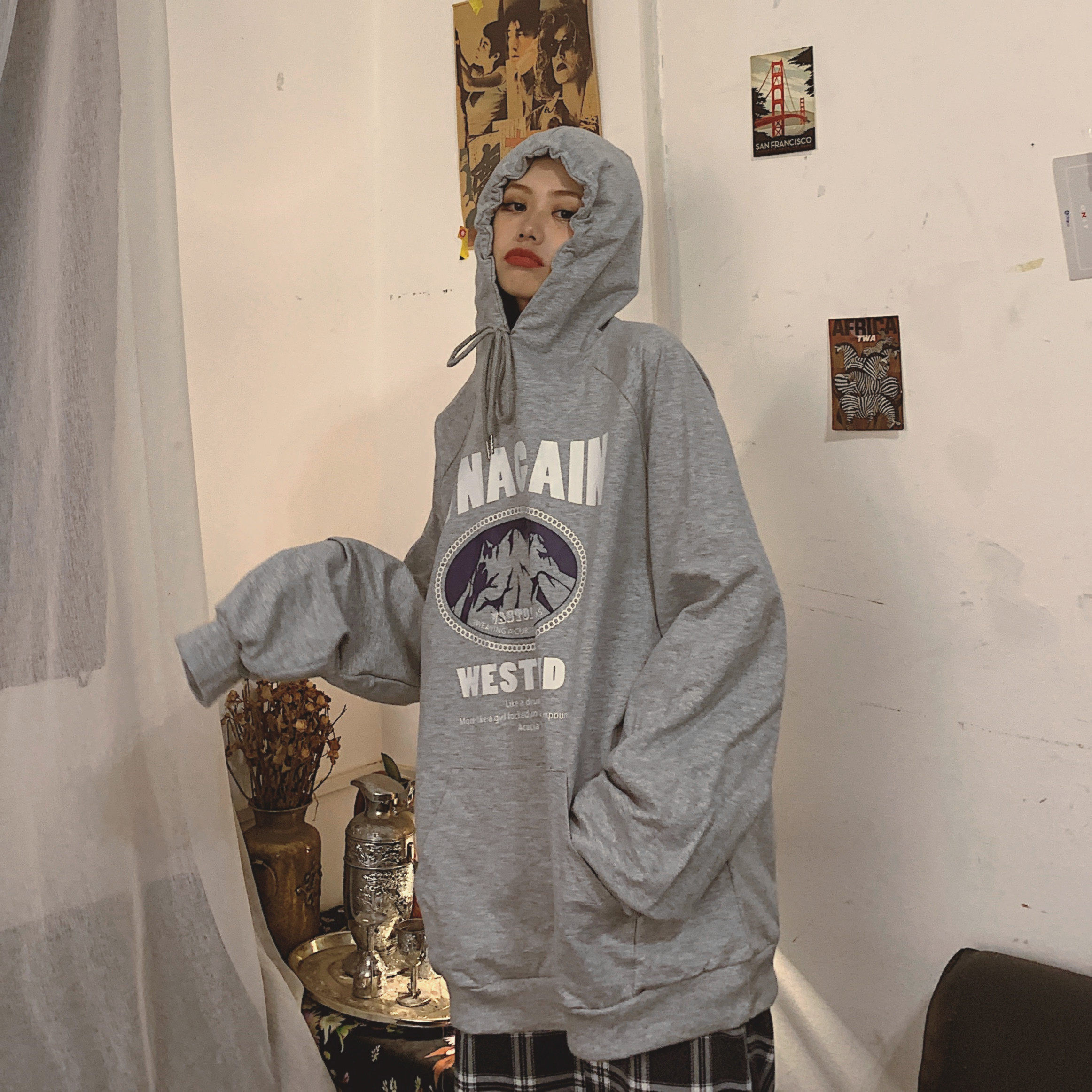 高街定制jk 2020年新款春秋小众卫衣 萧莲卫衣/绒衫