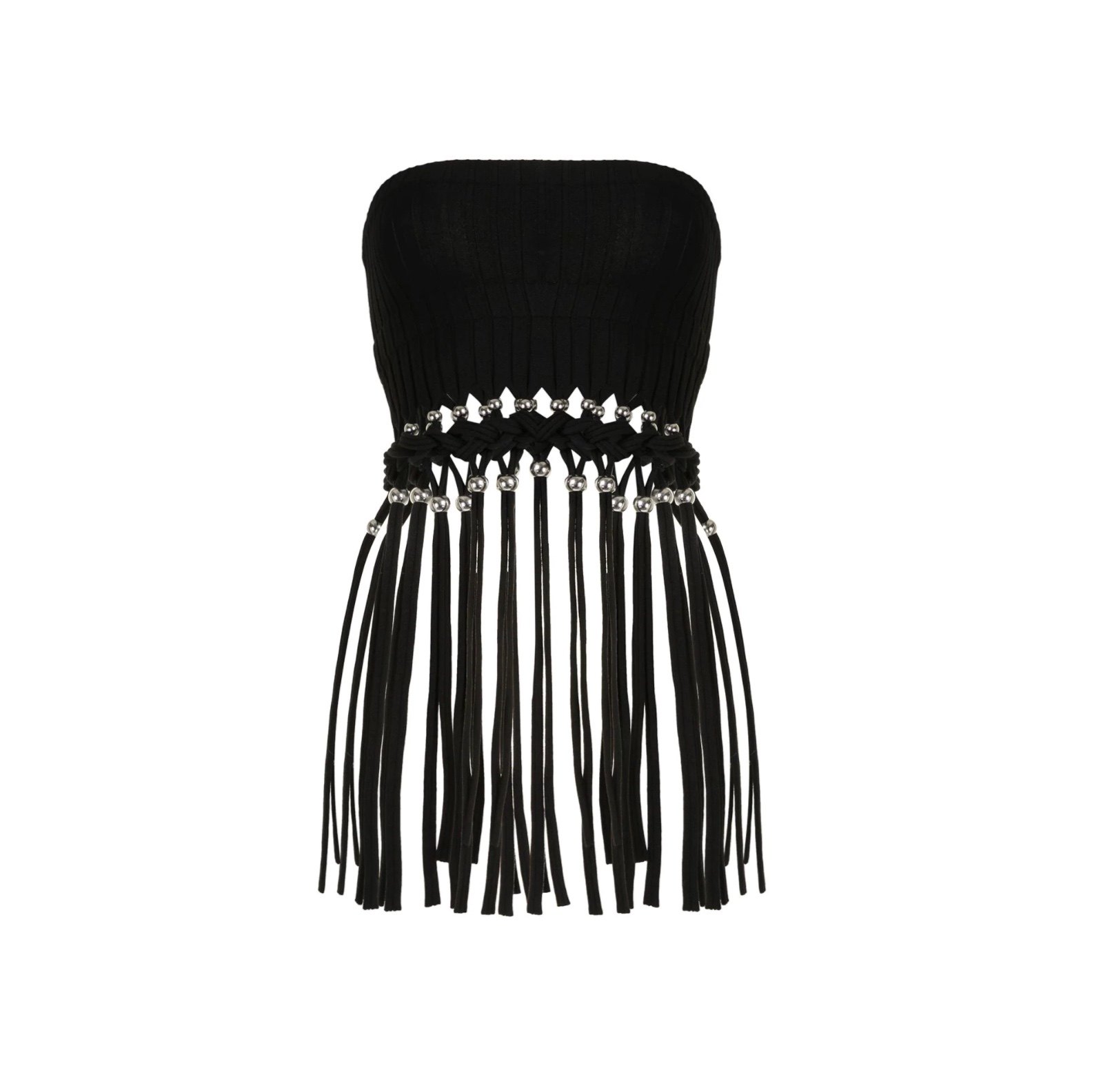 澳大利亚先锋设计师DL 女款 $490 解构主义流苏钢珠罗纹抹胸 三色,淘宝优惠券,粉丝福利购,淘宝优惠卷