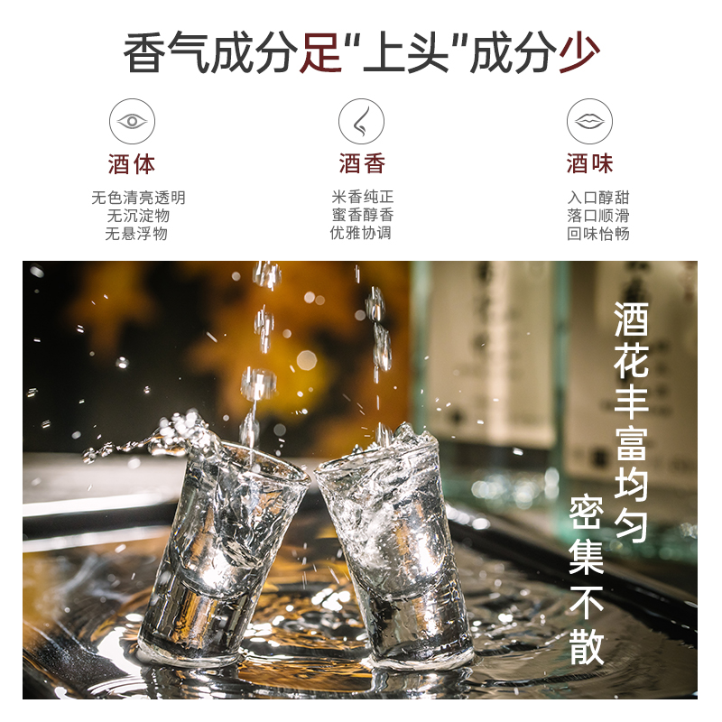 品斛堂品斛春云南记忆纯粮食基酒42度450ml*6瓶整箱装口粮酒低度