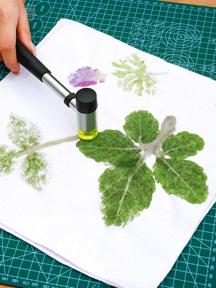 植物敲拓染材料包树叶拓染锤印染锤子扎染方巾幼儿园儿童拓印工具