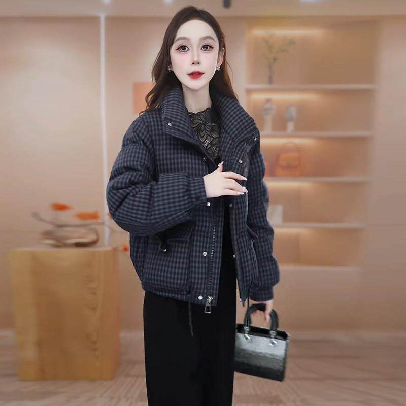 香港代购格子羽绒棉服女冬季新款显瘦加厚保暖短款棉袄棉衣外套潮,淘宝优惠券,粉丝福利购,淘宝优惠卷